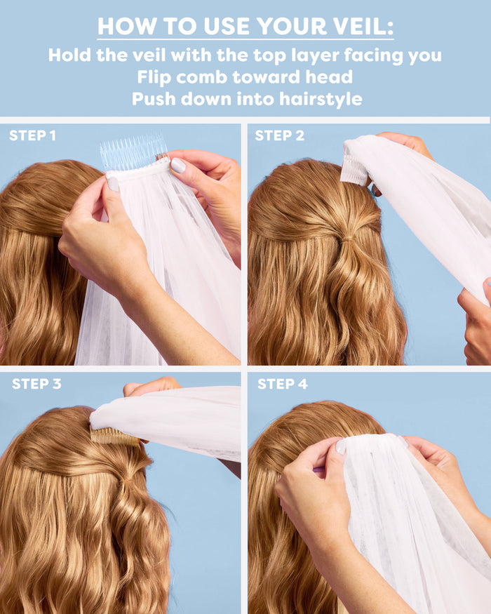 Lace on Lace Veil - layered multi lace veil