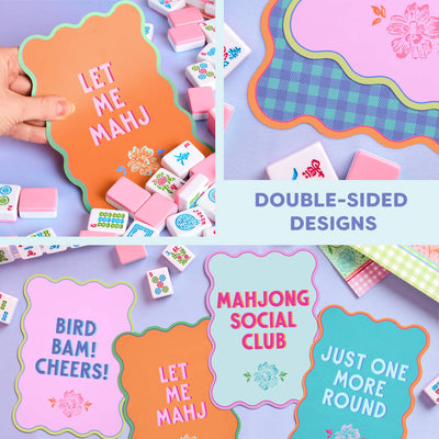 Mahjong Shuffler Cards - set of 4 matte cards