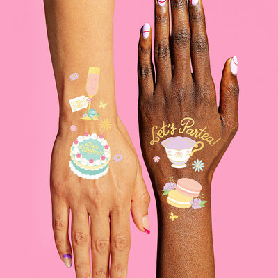 Partea Time Tats - 50 foil temporary tattoos