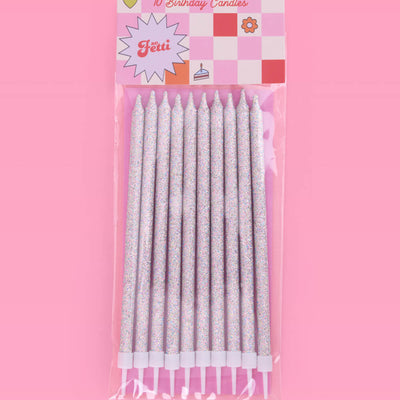 Shimmer Candles - iridescent glitter candles