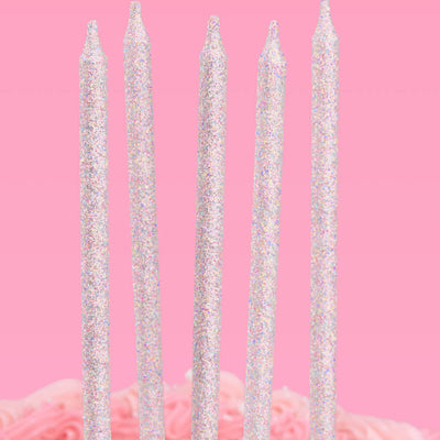 Shimmer Candles - iridescent glitter candles