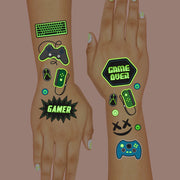 Level Up Glo Tats - 40 foil temporary tattoos