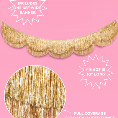 Stay Golden Fringe - scalloped banner