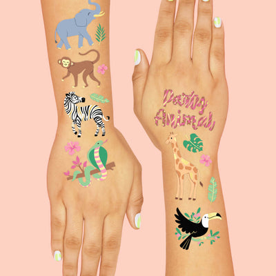 Pretty Wild Tats - 36 foil temporary tattoos