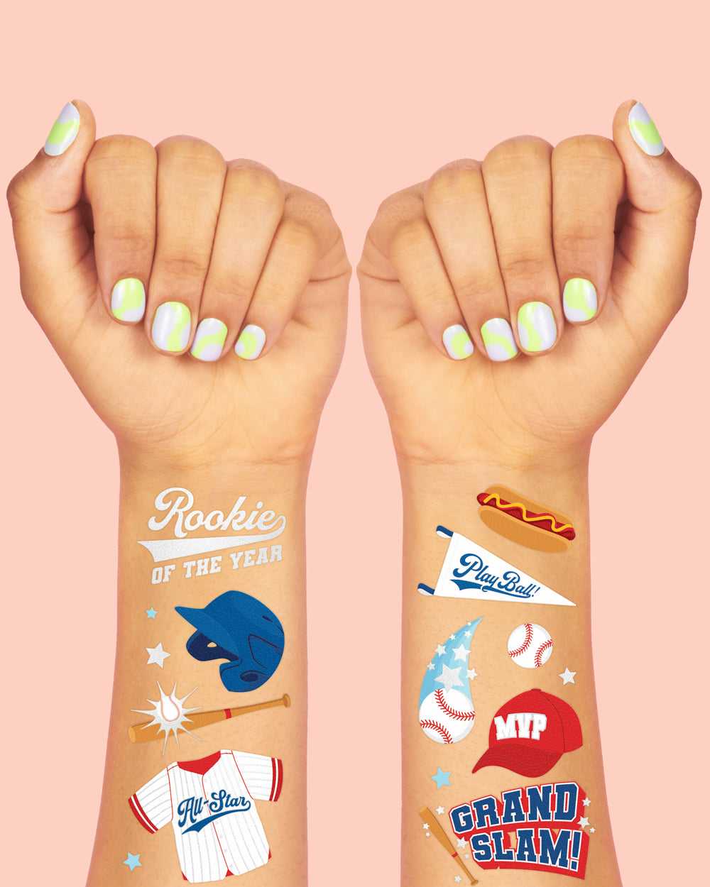 Home Run Tats - 25 temporary tattoos