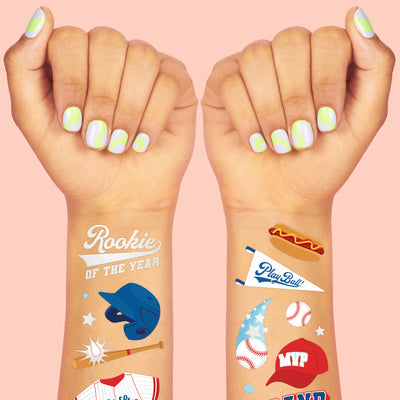 Home Run Tats - 25 temporary tattoos