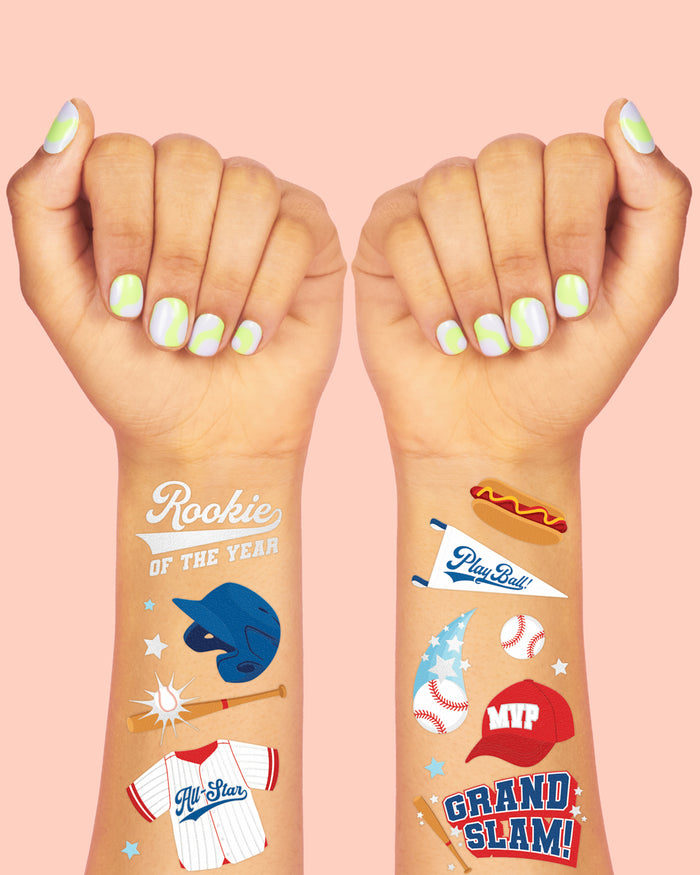 Home Run Tats - 25 temporary tattoos
