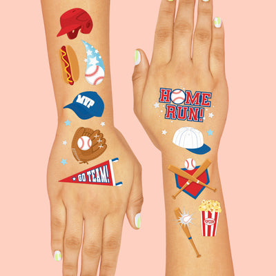 Home Run Tats - 25 temporary tattoos