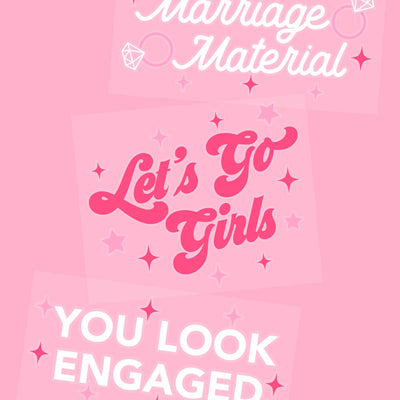 You Look Engaged Decals - mirror decal set