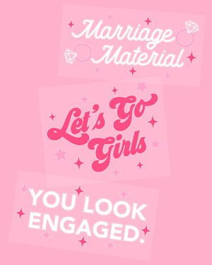 You Look Engaged Decals - mirror decal set