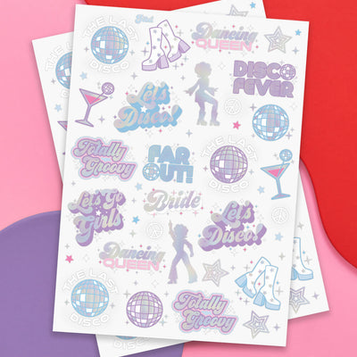 Last Disco Tats - 48 foil temporary tattoos