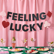Feeling Lucky Banner - black glitter banner