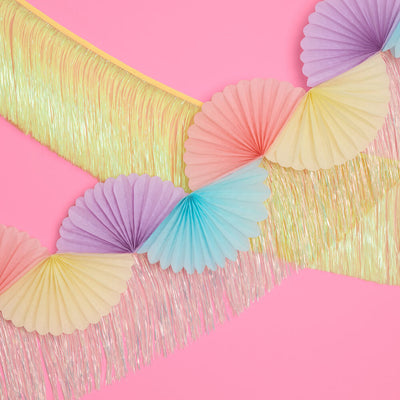 Posi Vibes Fringe - yellow foil banner