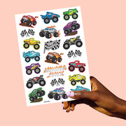 Monster Truck Tats - 42 foil temporary tattoos