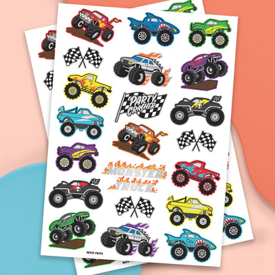 Monster Truck Tats - 42 foil temporary tattoos