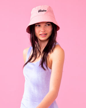 Babe Bucket Hat - embroidered cotton hat