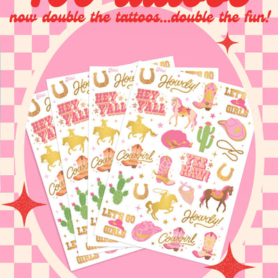 Cowgirl Tats - 100 temporary tattoos