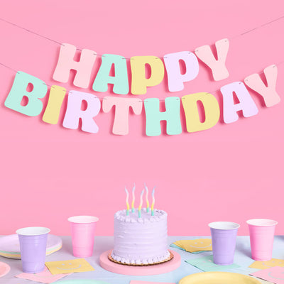 Pastel Party Banner - matte pastel banner