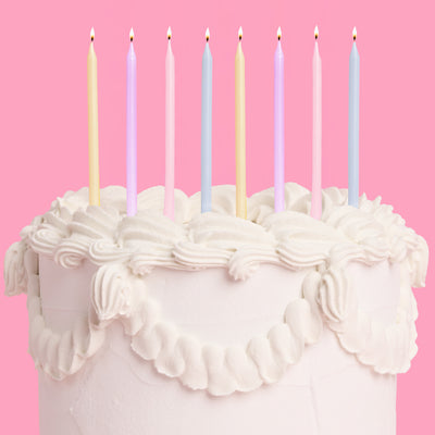 Skinny Party Candles - 5" pastel candles