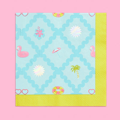 Pool Party Napkins - 24 paper napkins