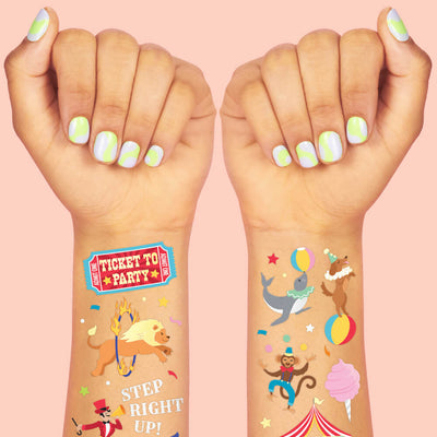 Circus Act Tats - 42 foil temporary tattoos