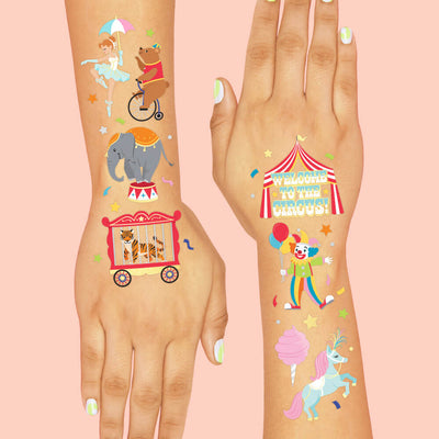 Circus Act Tats - 42 foil temporary tattoos