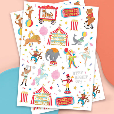 Circus Act Tats - 42 foil temporary tattoos
