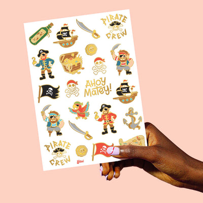 Ahoy Matey! Tats - 44 foil temporary tattoos