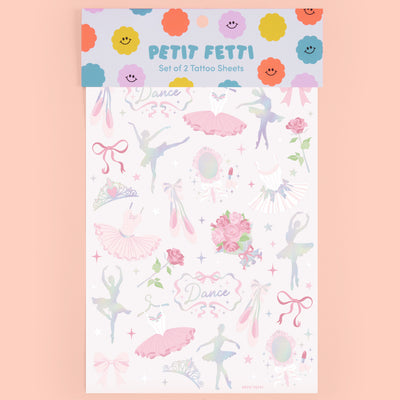 Little Dancer Tats - 50 foil temporary tattoos