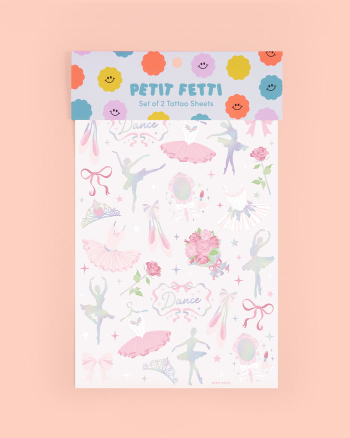 Little Dancer Tats - 50 foil temporary tattoos