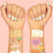 Book Lover Tats - 48 foil temporary tattoos