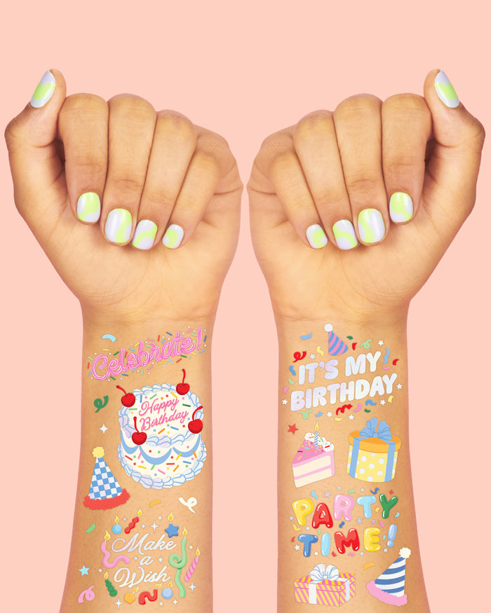 Let's Party! Tats - 50 temporary tattoos