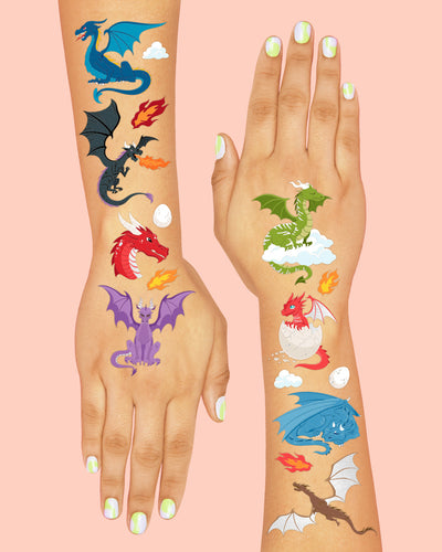 Fire Breather Tats - 60 foil temporary tattoos