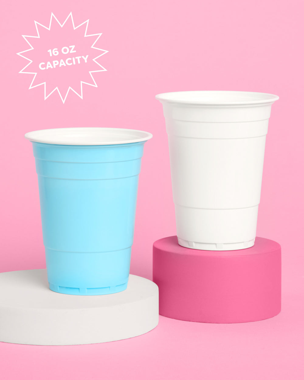 Blue + White Cups