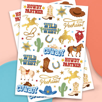 Wild Wild West Tats - 52 temporary tattoos