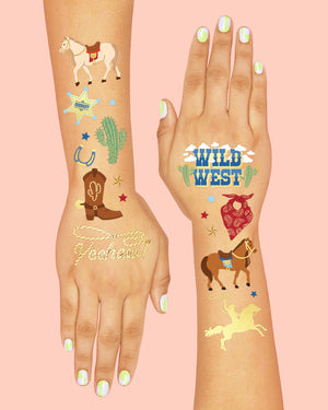 Wild Wild West Tats - 52 temporary tattoos