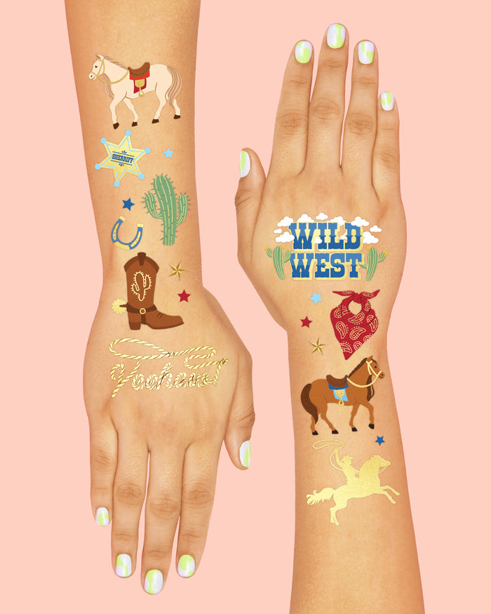 Wild Wild West Tats - 52 temporary tattoos