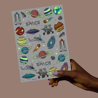 Far Out Glo Tats - 50 foil temporary tattoos