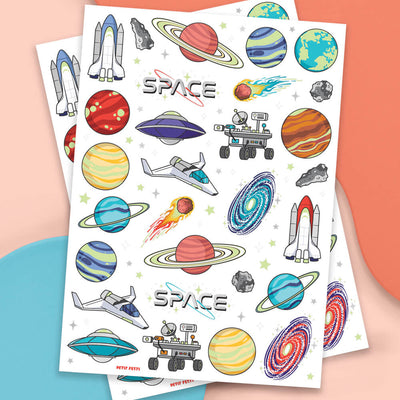Far Out Glo Tats - 50 foil temporary tattoos