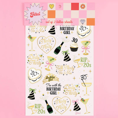 Dirty 30 Bday Tats - 50 temporary tattoos
