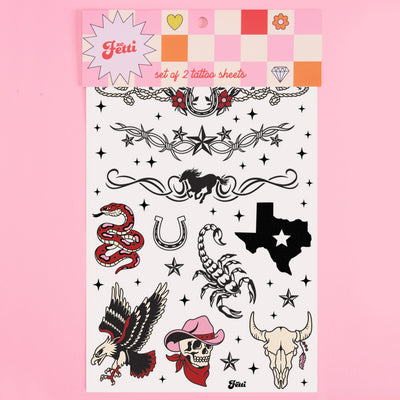 Country Girl Tats - 38 temporary tattoos