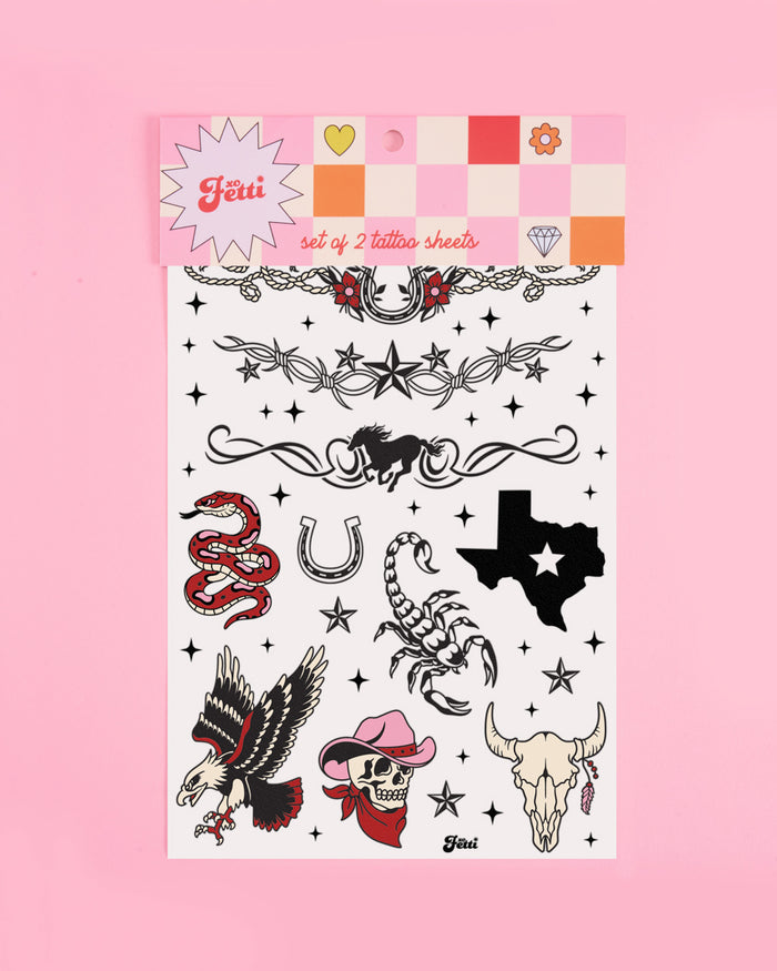 Country Girl Tats - 38 temporary tattoos