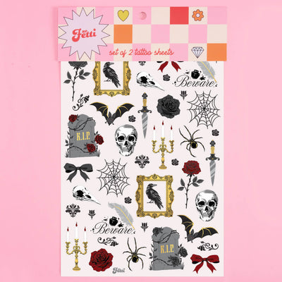 Romantic Horror Tats - 60 temporary tattoos