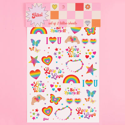Pride Tats - 54 temporary tattoos