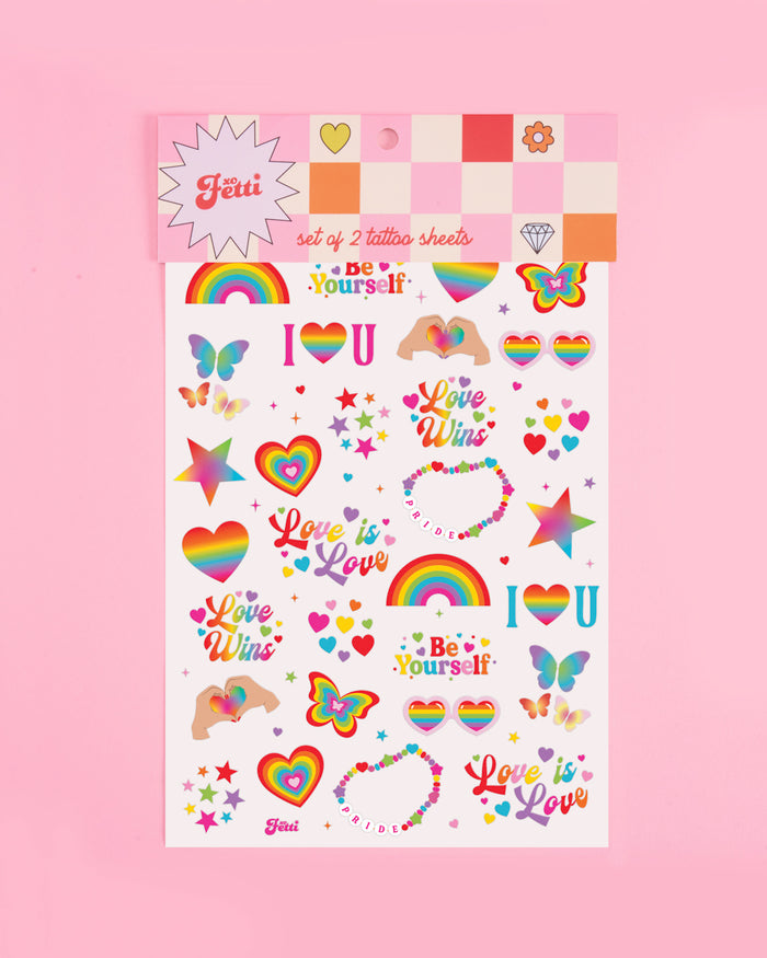 Pride Tats - 54 temporary tattoos