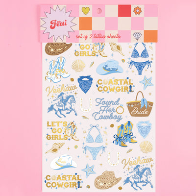 Coastal Cowgirl Tats - 54 temporary tattoos