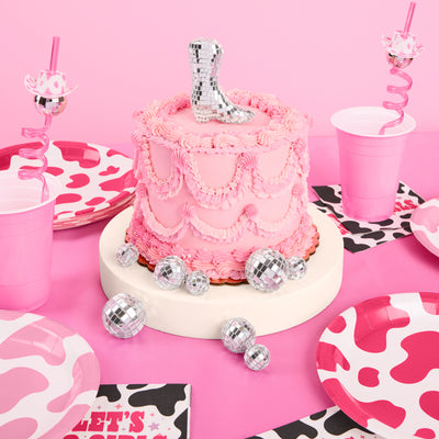 Hoedown Disco Topper - mirrored cake topper set