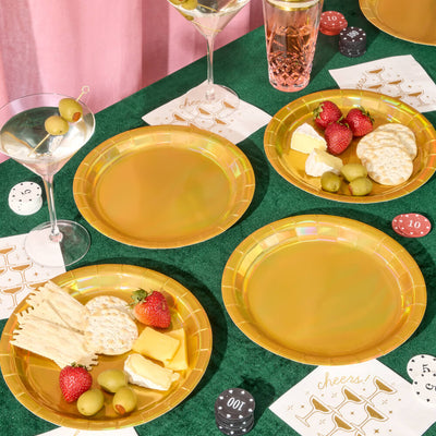 Golden Plates - 25 paper plates