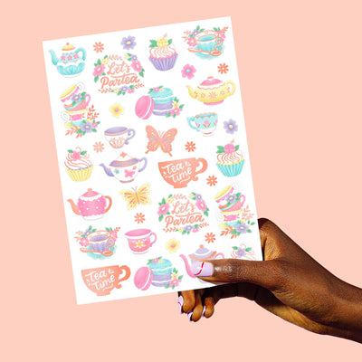 Let's Partea Tats - 61 foil temporary tattoos