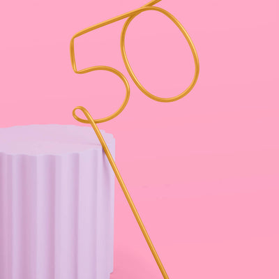 Half Way There Straw - XL gold 50 straw